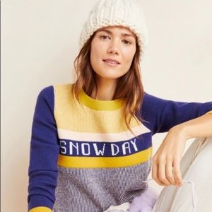 NWOT Anthropologie Snow Day Sweater